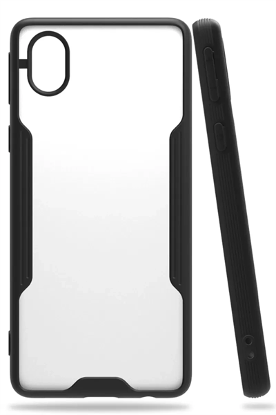 Samsung Galaxy A01 Core Kılıf Platin Silikon - Siyah