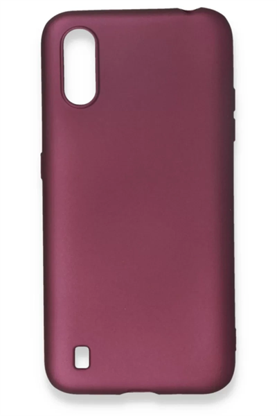 Samsung Galaxy A01 Kılıf First Silikon - Mürdüm
