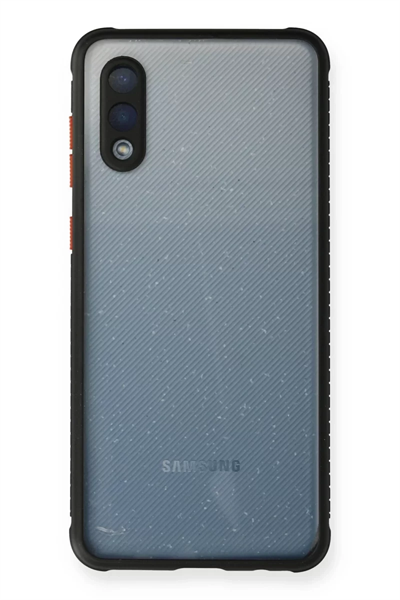 Samsung Galaxy A02 Kılıf Miami Şeffaf Silikon - Siyah