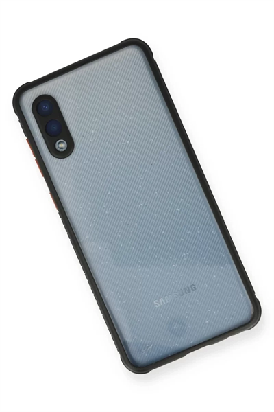 Samsung Galaxy A02 Kılıf Miami Şeffaf Silikon - Siyah