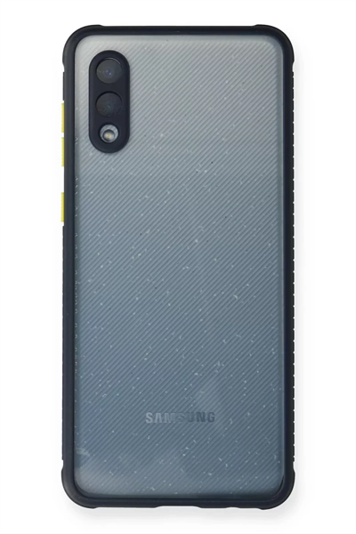 Samsung Galaxy A02 Kılıf Miami Şeffaf Silikon - Lacivert