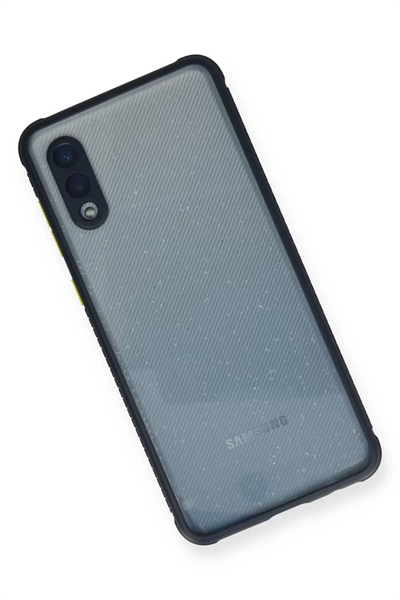 Samsung Galaxy A02 Kılıf Miami Şeffaf Silikon - Lacivert