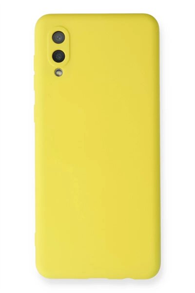 Samsung Galaxy A02 Kılıf Nano içi Kadife Silikon - Sarı