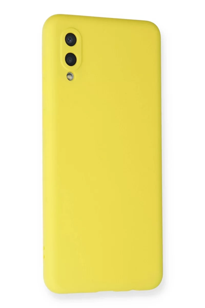 Samsung Galaxy A02 Kılıf Nano içi Kadife Silikon - Sarı