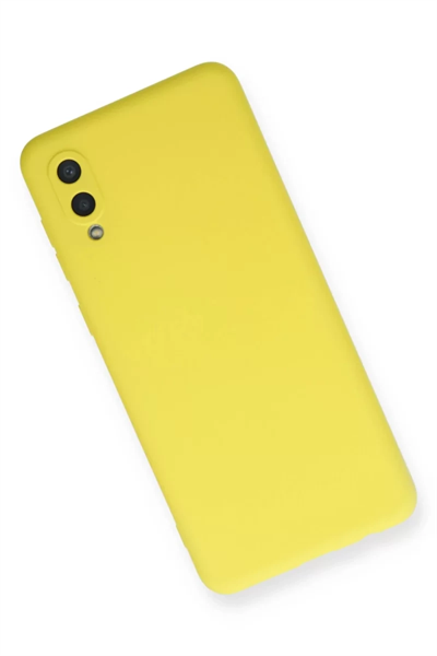 Samsung Galaxy A02 Kılıf Nano içi Kadife Silikon - Sarı