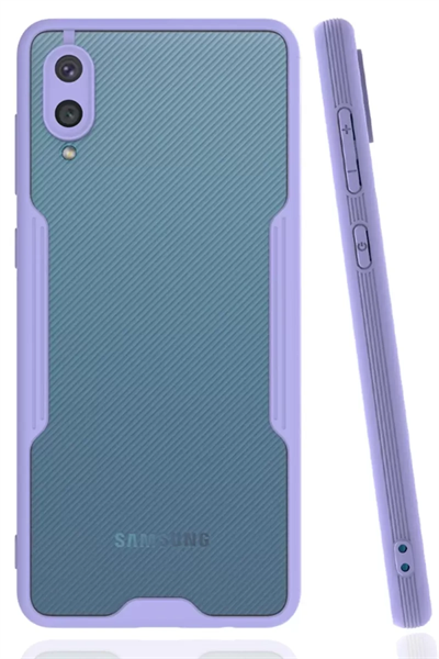 Samsung Galaxy A02 Kılıf Platin Silikon - Lila