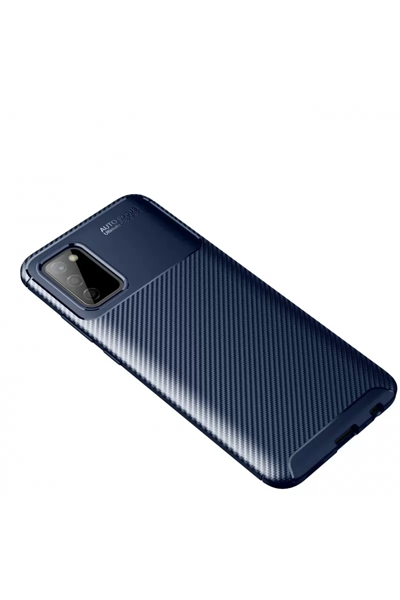 Samsung Galaxy A02S Kılıf Auto Focus Karbon Kapak - Lacivert
