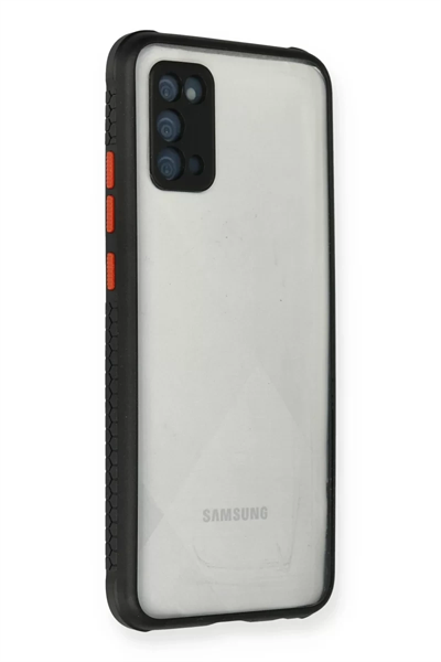 Samsung Galaxy A02S Kılıf Miami Şeffaf Silikon - Siyah
