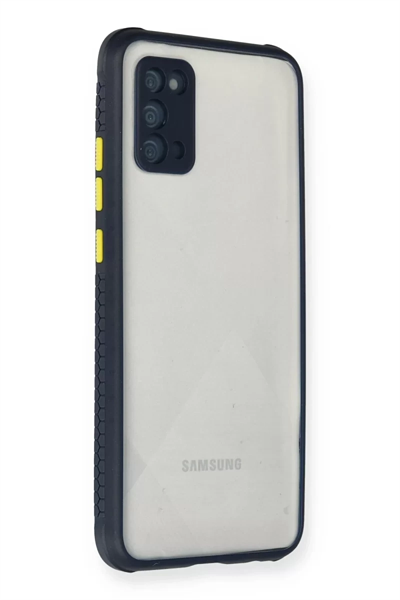 Samsung Galaxy A02S Kılıf Miami Şeffaf Silikon - Lacivert