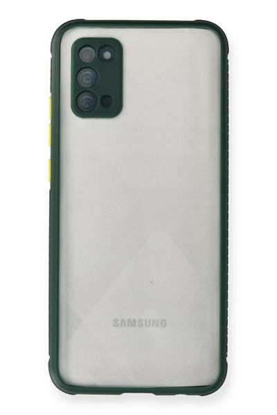 Samsung Galaxy A02S Kılıf Miami Şeffaf Silikon - Koyu Yeşil