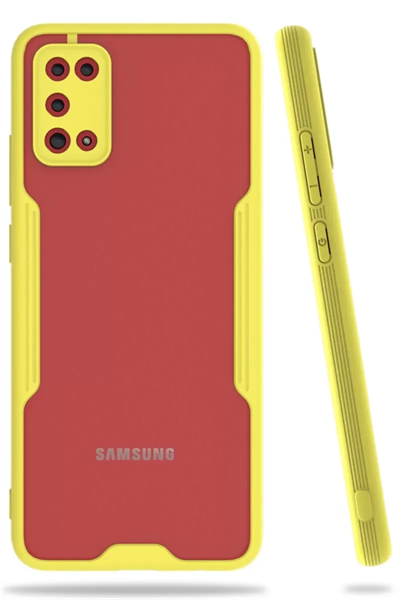 Samsung Galaxy A02S Kılıf Platin Silikon - Sarı