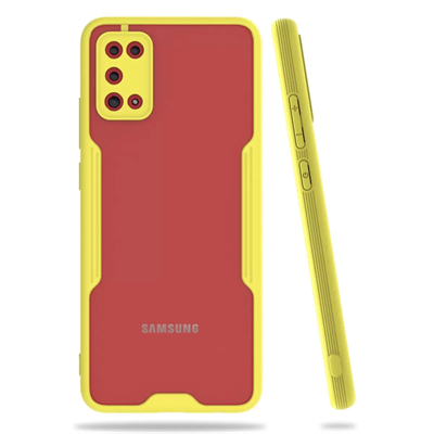 Samsung Galaxy A02S Kılıf Platin Silikon - Sarı