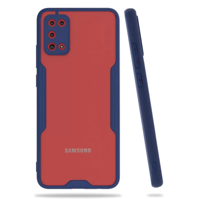 Samsung Galaxy A02S Kılıf Platin Silikon - Lacivert