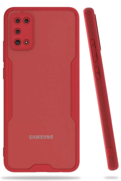 Samsung Galaxy A02S Kılıf Platin Silikon - Kırmızı