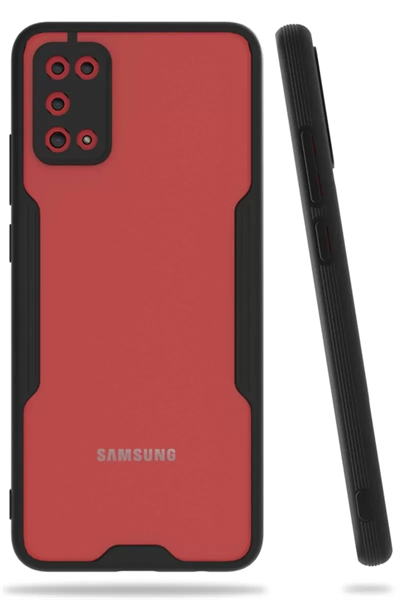 Samsung Galaxy A02S Kılıf Platin Silikon - Siyah