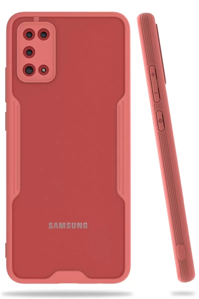 Samsung Galaxy A02S Kılıf Platin Silikon - Pembe