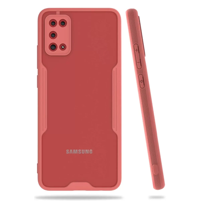 Samsung Galaxy A02S Kılıf Platin Silikon - Pembe