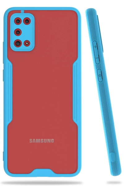 Samsung Galaxy A02S Kılıf Platin Silikon - Mavi