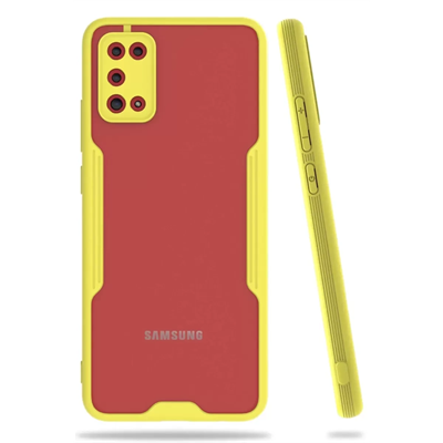 Samsung Galaxy A02S Kılıf Platin Silikon - Sarı