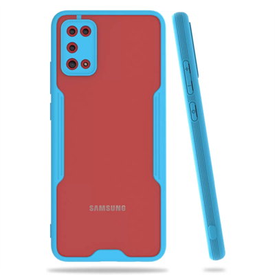 Samsung Galaxy A02S Kılıf Platin Silikon - Mavi