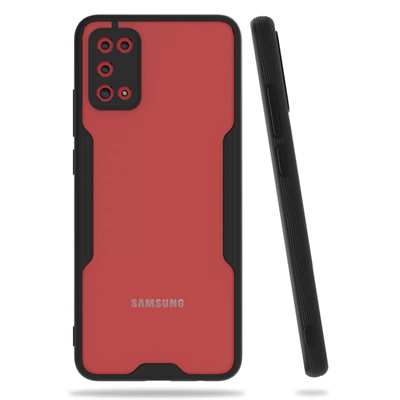Samsung Galaxy A02S Kılıf Platin Silikon - Siyah
