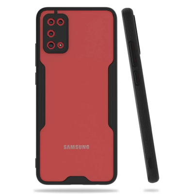 Samsung Galaxy A02S Kılıf Platin Silikon - Siyah
