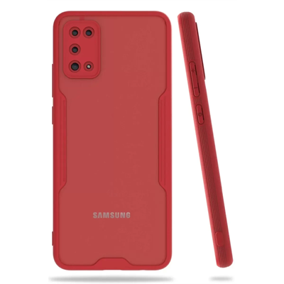 Samsung Galaxy A02S Kılıf Platin Silikon - Kırmızı