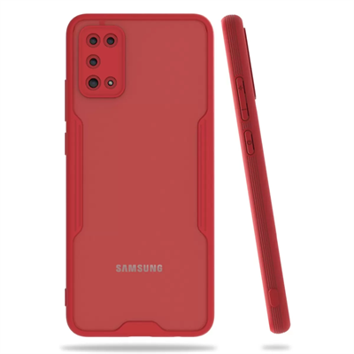 Samsung Galaxy A02S Kılıf Platin Silikon - Kırmızı