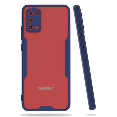 Samsung Galaxy A02S Kılıf Platin Silikon - Lacivert