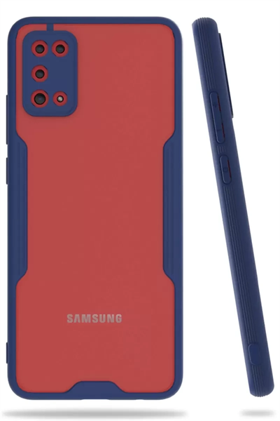 Samsung Galaxy A02S Kılıf Platin Silikon - Lacivert
