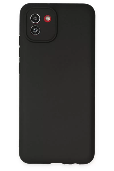 Samsung Galaxy A03 Kılıf First Silikon - Siyah