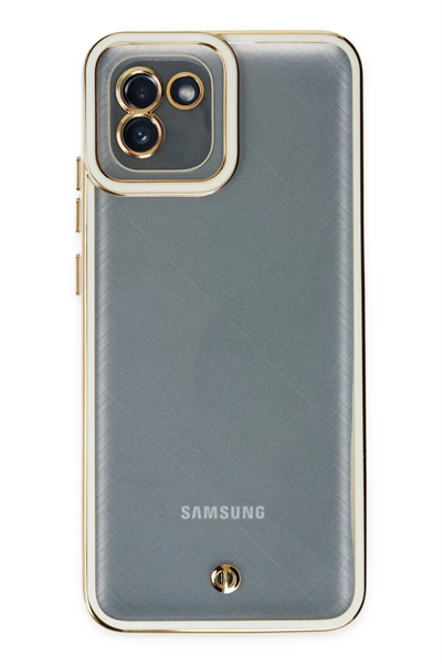 Samsung Galaxy A03 Kılıf Liva Lens Silikon - Beyaz