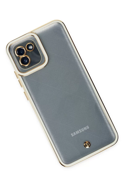 Samsung Galaxy A03 Kılıf Liva Lens Silikon - Beyaz