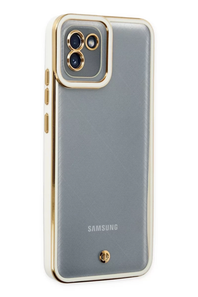 Samsung Galaxy A03 Kılıf Liva Lens Silikon - Beyaz