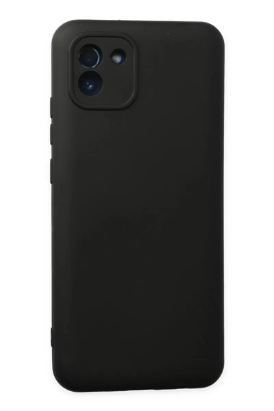 Samsung Galaxy A03 Kılıf Nano içi Kadife Silikon - Siyah