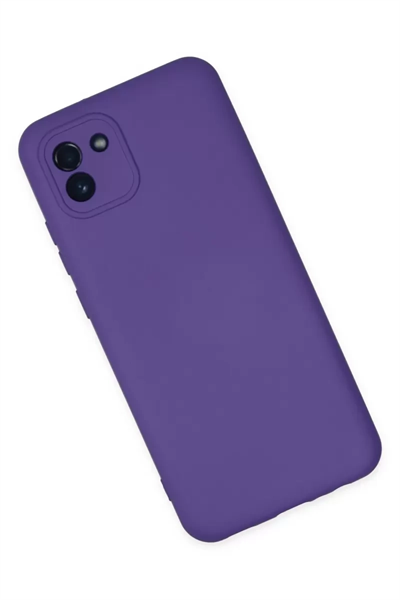 Samsung Galaxy A03 Kılıf Nano içi Kadife Silikon - Mor