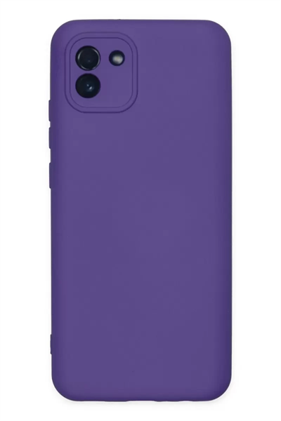 Samsung Galaxy A03 Kılıf Nano içi Kadife Silikon - Mor