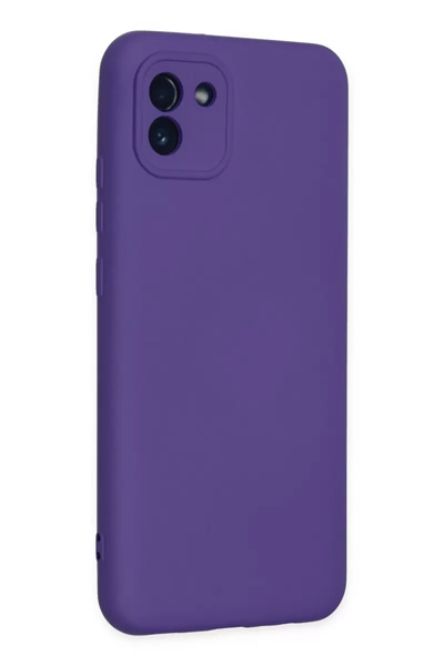 Samsung Galaxy A03 Kılıf Nano içi Kadife Silikon - Mor