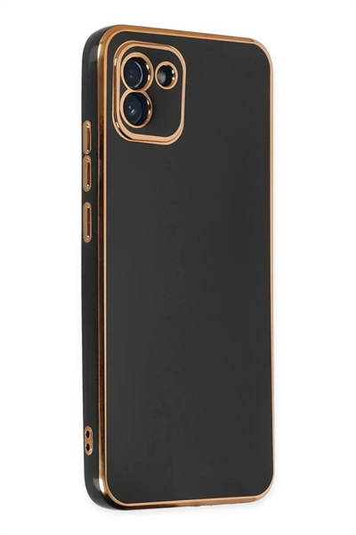 Samsung Galaxy A03 Kılıf Volet Silikon - Siyah