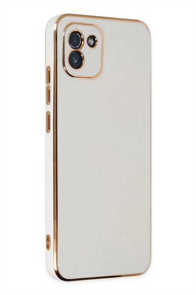 Samsung Galaxy A03 Kılıf Volet Silikon - Beyaz