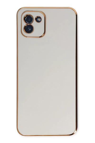 Samsung Galaxy A03 Kılıf Volet Silikon - Beyaz