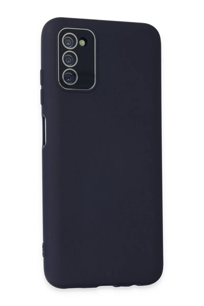 Samsung Galaxy A03S Kılıf Lansman Glass Kapak - Lacivert