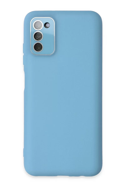 Samsung Galaxy A03S Kılıf Lansman Glass Kapak - Mavi