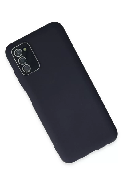 Samsung Galaxy A03S Kılıf Lansman Glass Kapak - Lacivert