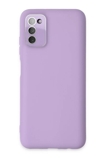 Samsung Galaxy A03S Kılıf Lansman Glass Kapak - Lila