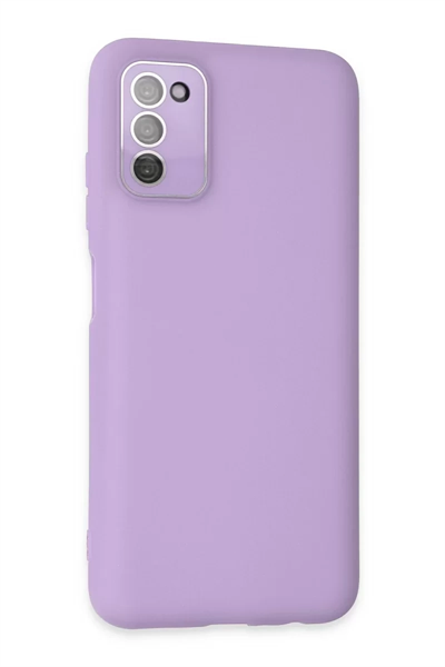Samsung Galaxy A03S Kılıf Lansman Glass Kapak - Lila