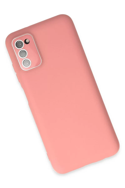 Samsung Galaxy A03S Kılıf Lansman Glass Kapak - Pembe