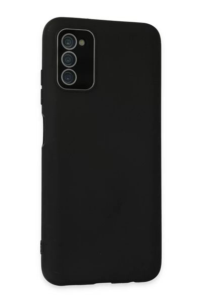 Samsung Galaxy A03S Kılıf Lansman Glass Kapak - Siyah