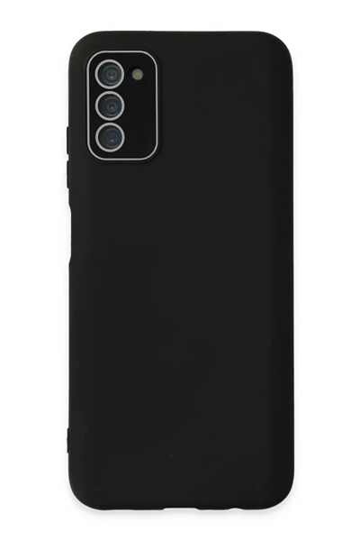 Samsung Galaxy A03S Kılıf Lansman Glass Kapak - Siyah