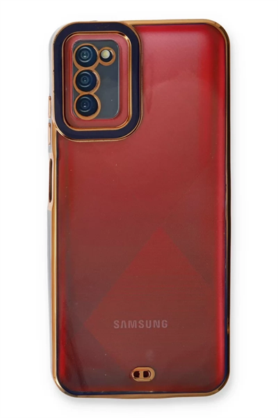 Samsung Galaxy A03S Kılıf Liva Lens Silikon - Mavi